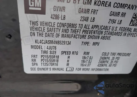 2022 Buick Encore Fwd Preferred z USA, uszkodzony, nr VIN KL4CJASM4NB529134